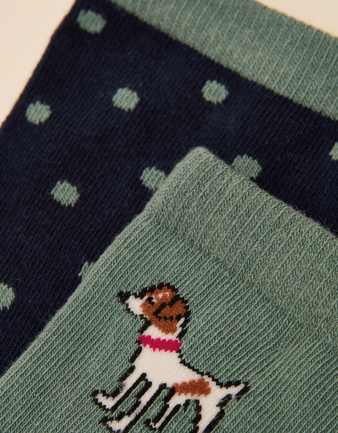 EVERYDAY Womens Socks Green/Blue