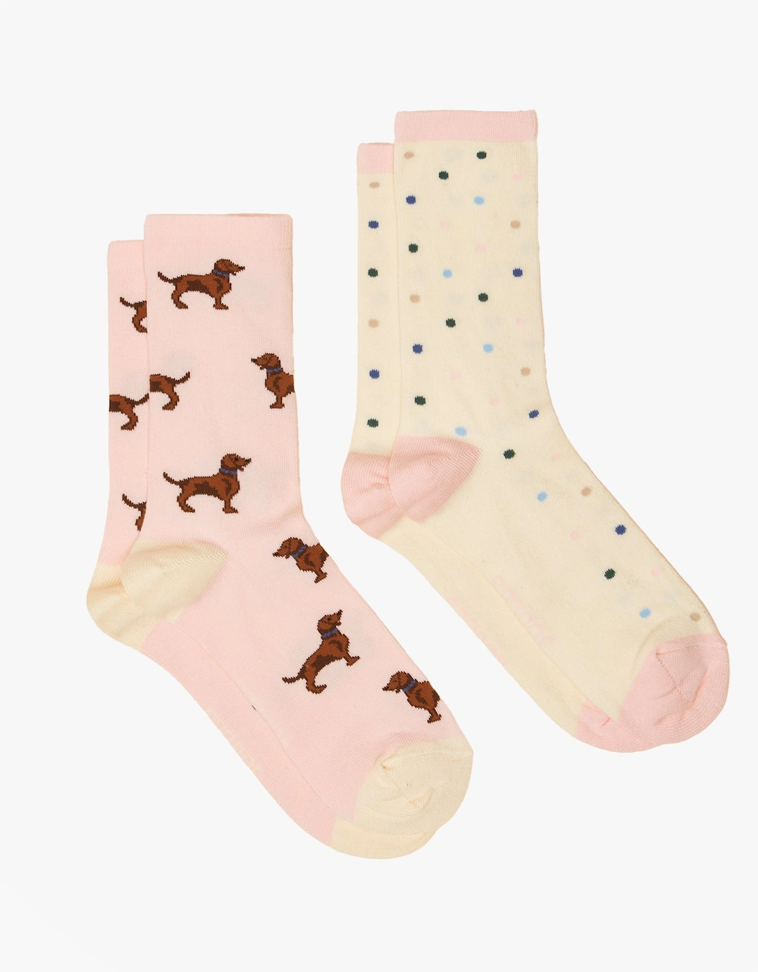 Joules Women's Pink Everyday Socks /Blue