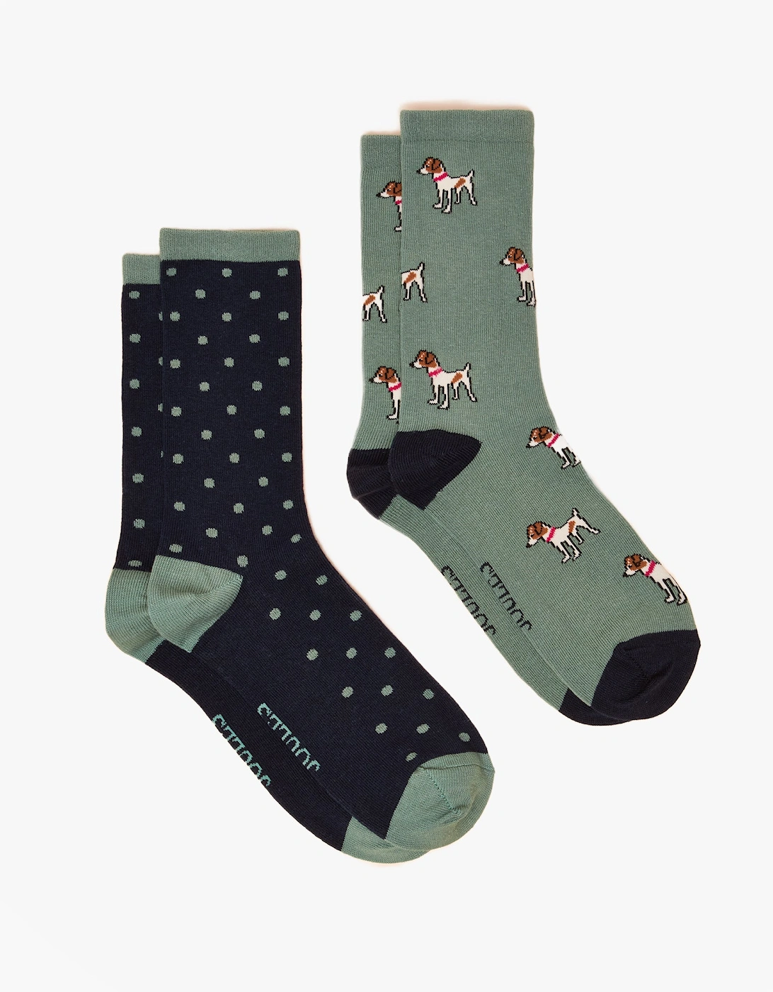 Joules Women's Green Everyday Socks /Blue