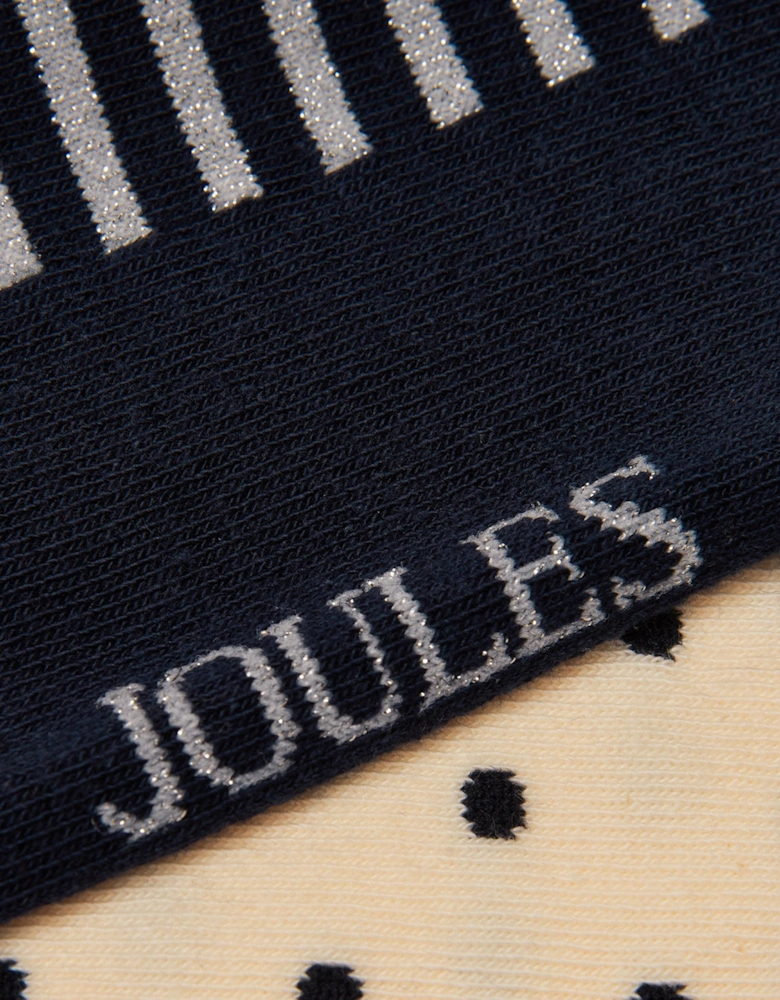 EVERYDAY Womens Socks Navy/White