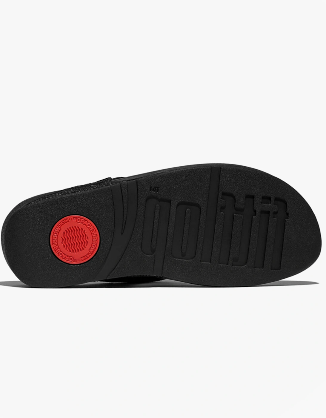 LULU CRINKLED-SHIMMER Ladies Toe Post Sandals Metallic Black