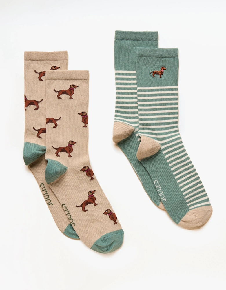 EVERYDAY Womens Socks Khaki/Cream