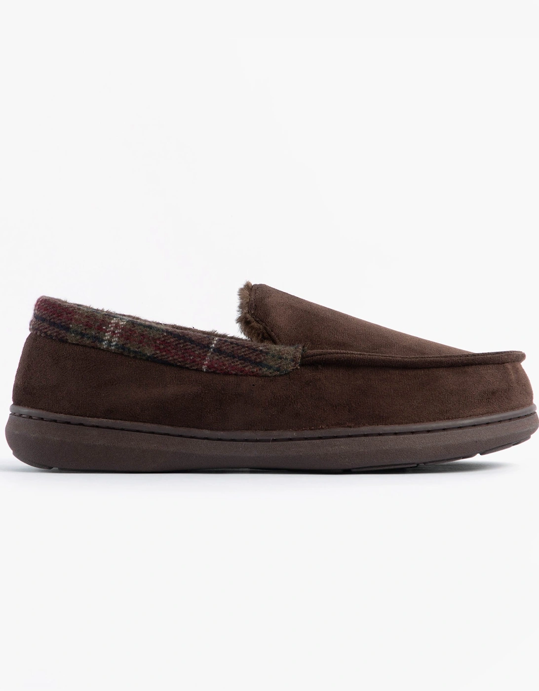 Jo & Joe ST ANDREWS Mens Moccasin Slippers Brown, 8 of 7
