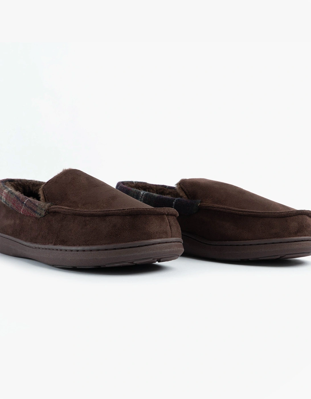 Jo & Joe ST ANDREWS Mens Moccasin Slippers Brown