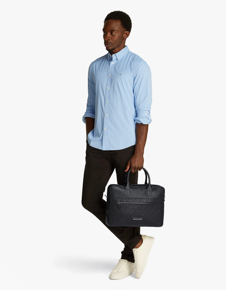 MONOGRAM PEBBLE GRAIN Mens Laptop Bag Black