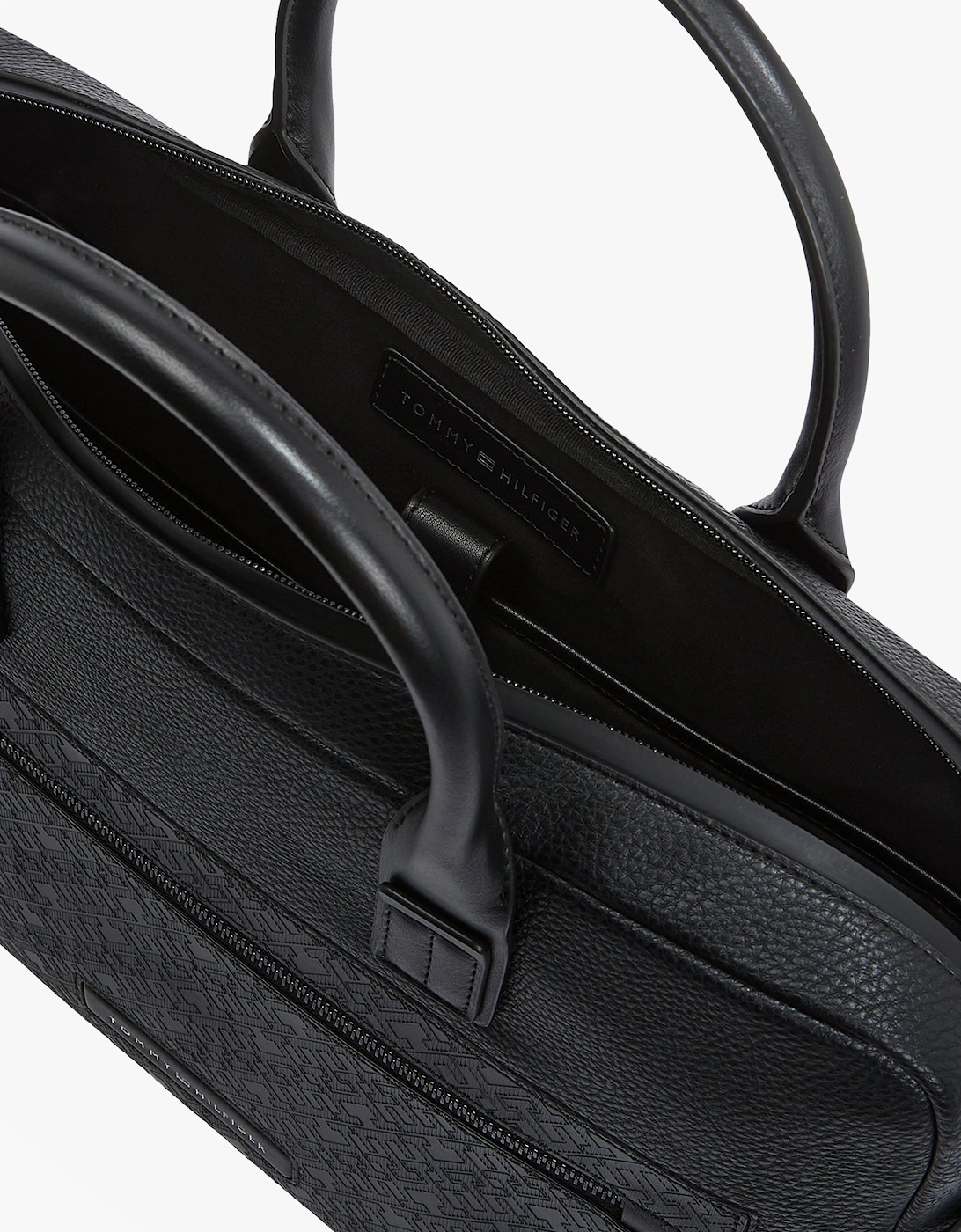 MONOGRAM PEBBLE GRAIN Mens Laptop Bag Black