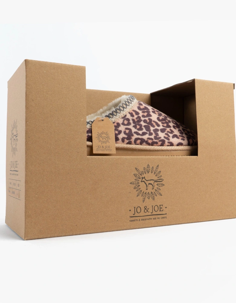 Jo & Joe KOALA Womens Mule Slippers Leopard