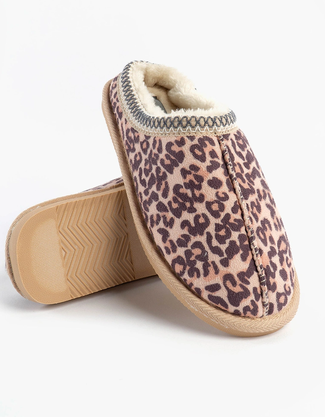 Jo & Joe KOALA Womens Mule Slippers Leopard