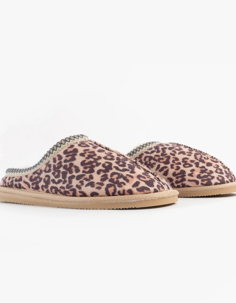 Jo & Joe KOALA Womens Mule Slippers Leopard