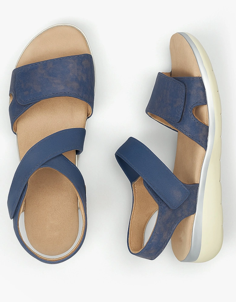 Womens Strapy Touch Fasten Sandals Navy