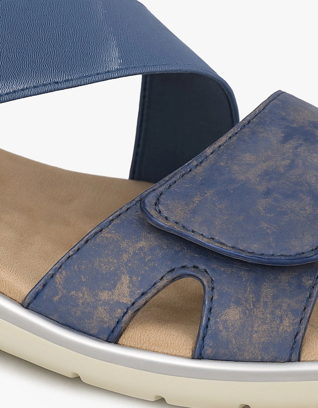 Womens Strapy Touch Fasten Sandals Navy