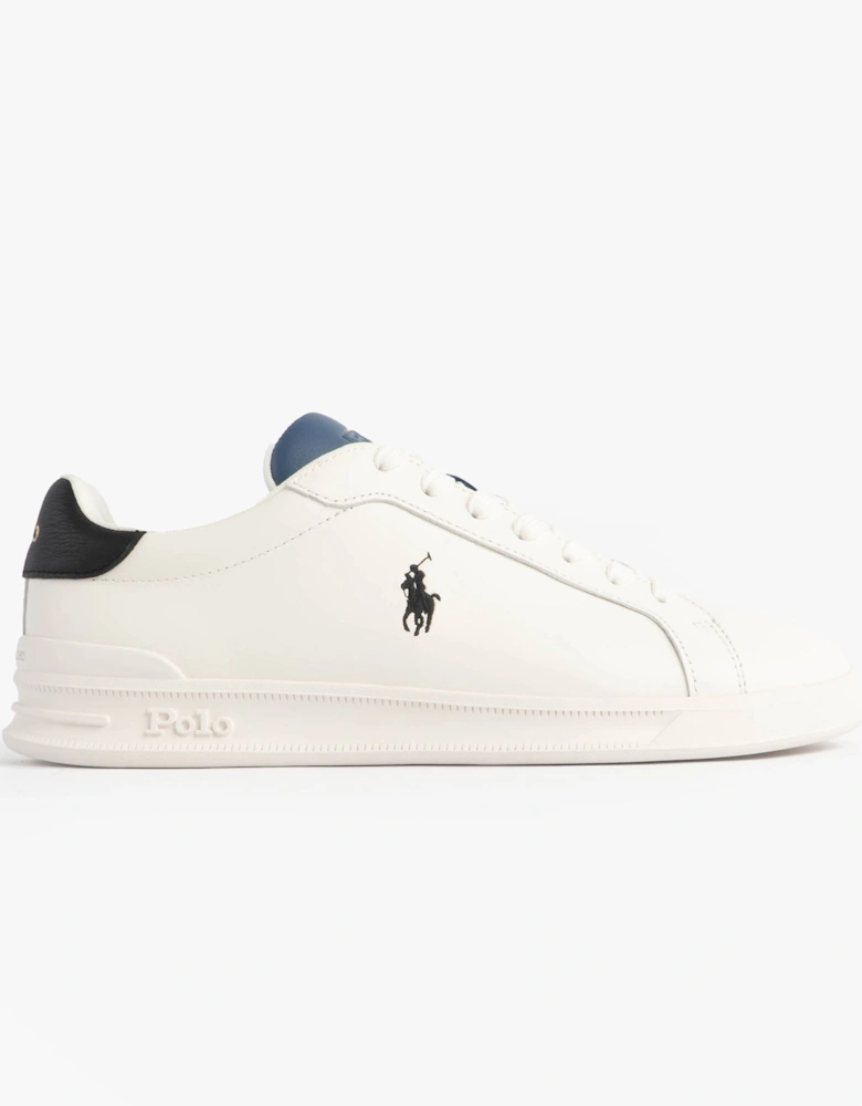 Mens Heritage Court II Leather Trainer Off White/Blue