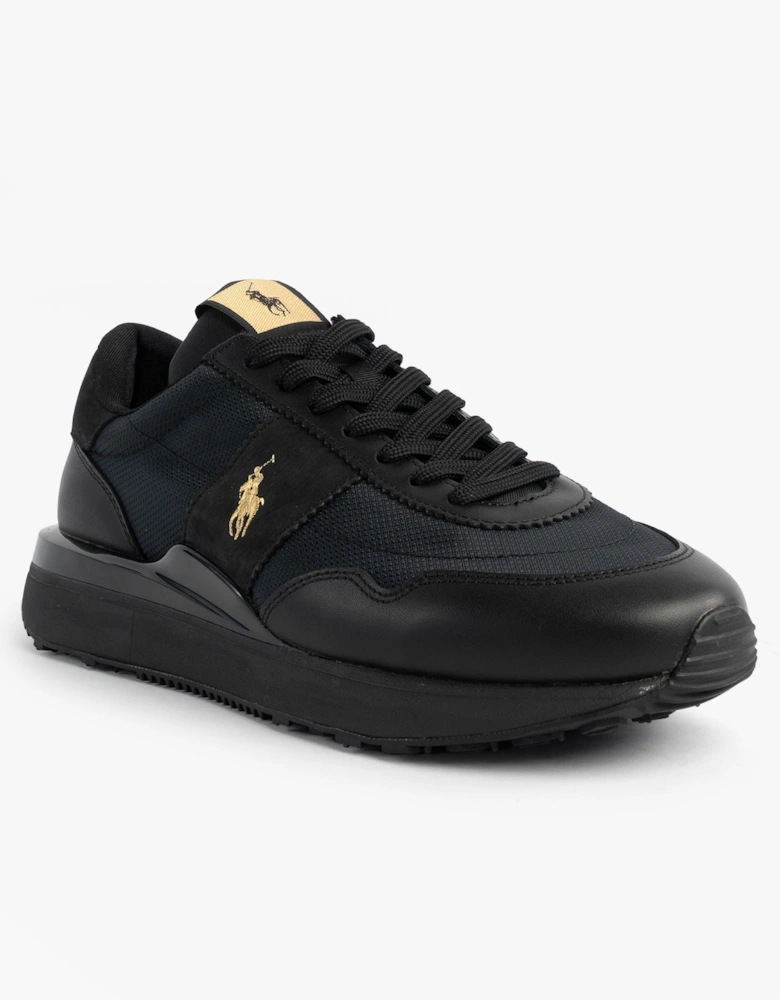 Mens Train 89 V2 Lace Up Suede-Panelled Trainer Black