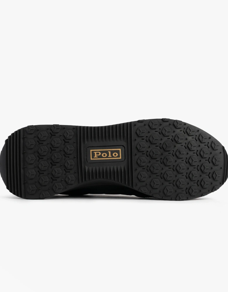 Mens Train 89 V2 Lace Up Suede-Panelled Trainer Black