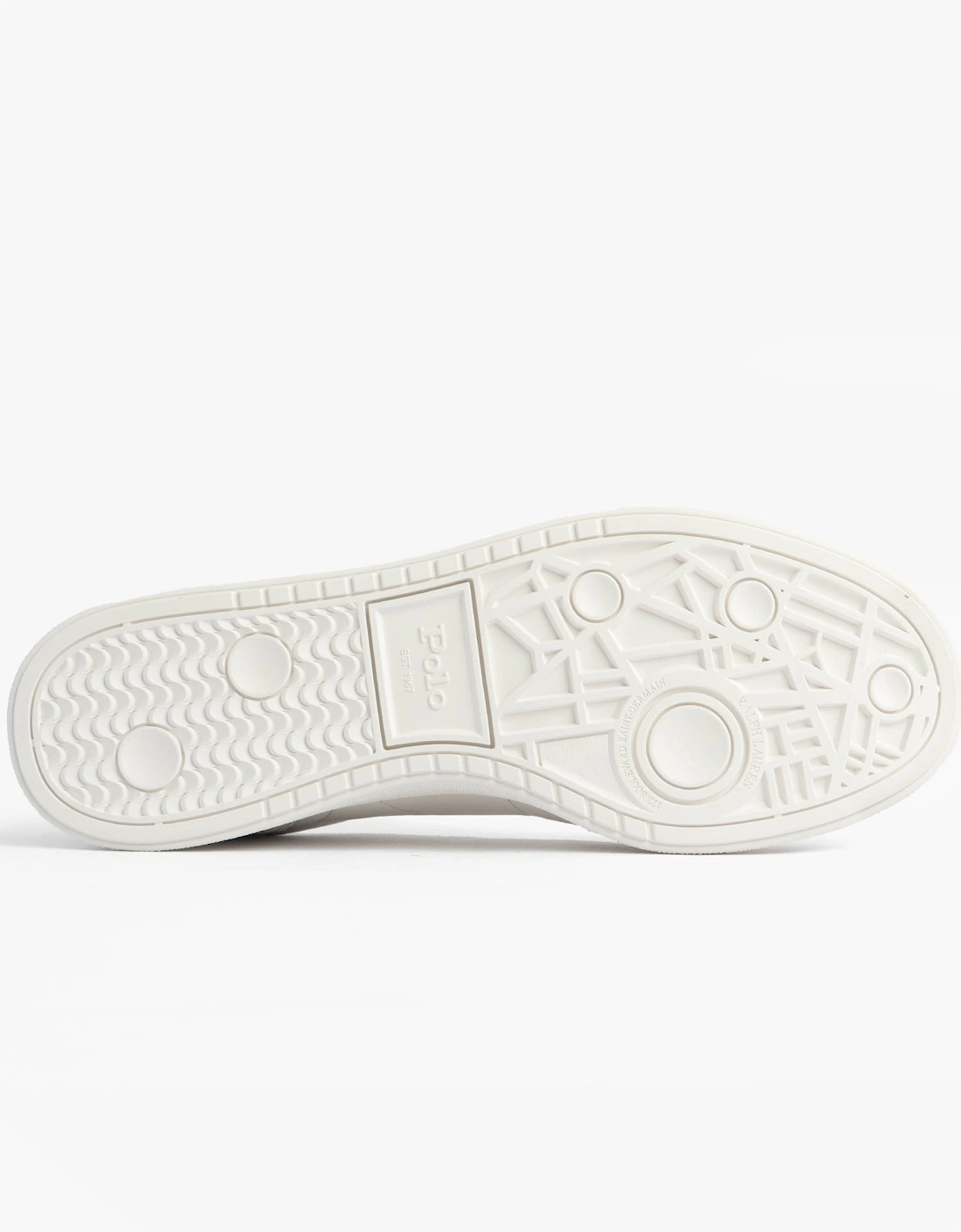 Mens Bedford Lace Up Leather-Suede Trainer White