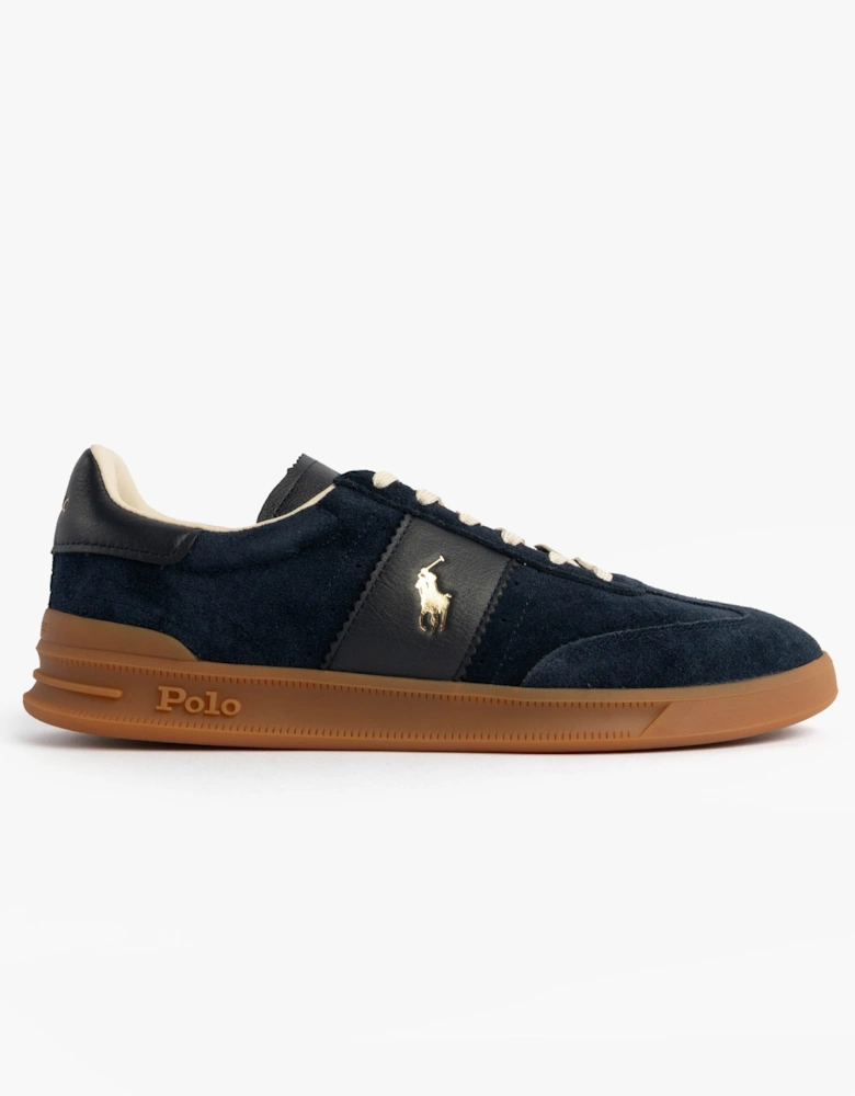 Heritage Aera Mens Lace Up Suede Trainer Navy