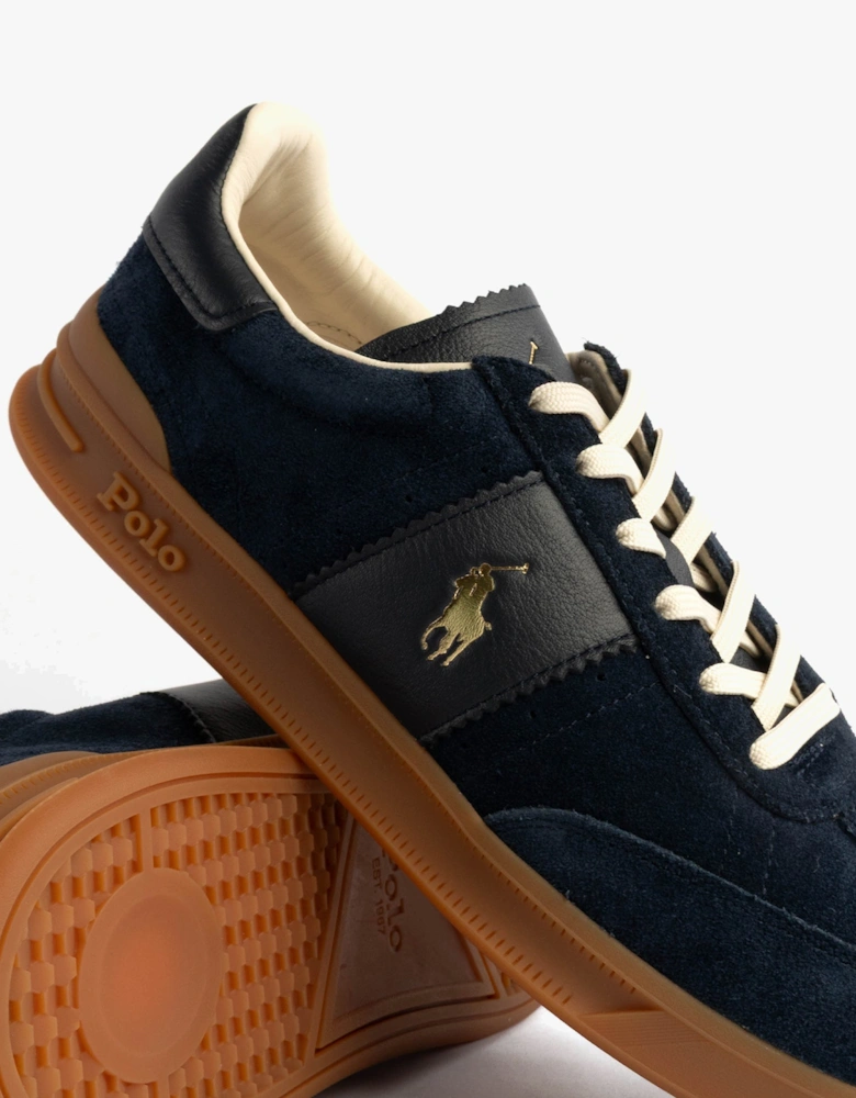 Heritage Aera Mens Lace Up Suede Trainer Navy