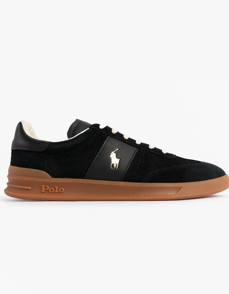 Heritage Aera Mens Lace Up Suede Trainer Black