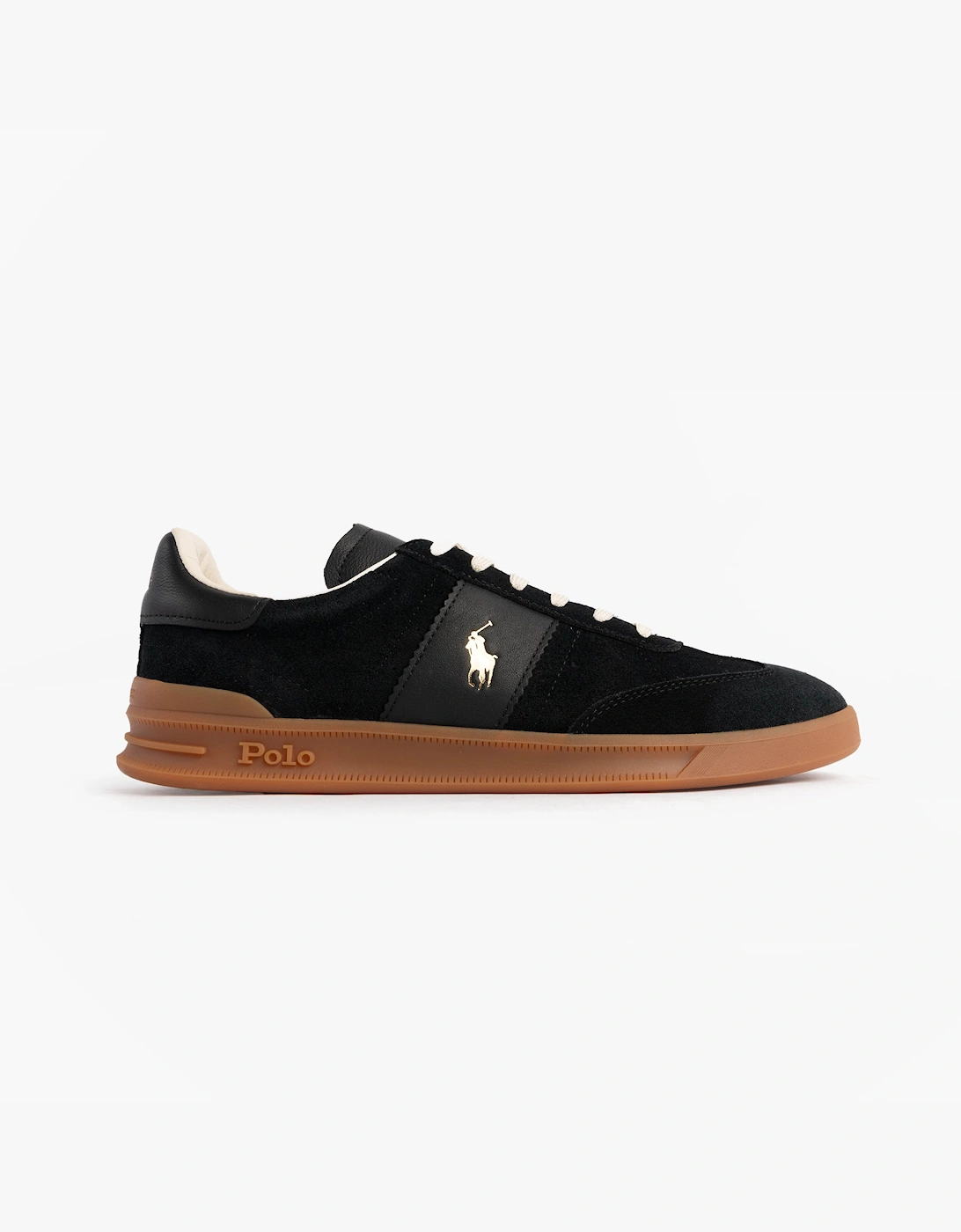 Polo Ralph Lauren Men's Polo Ralph Lauren Heritage Aera Mens Lace Up Suede Trainer Black