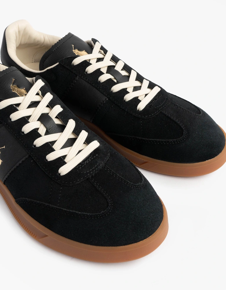Heritage Aera Mens Lace Up Suede Trainer Black