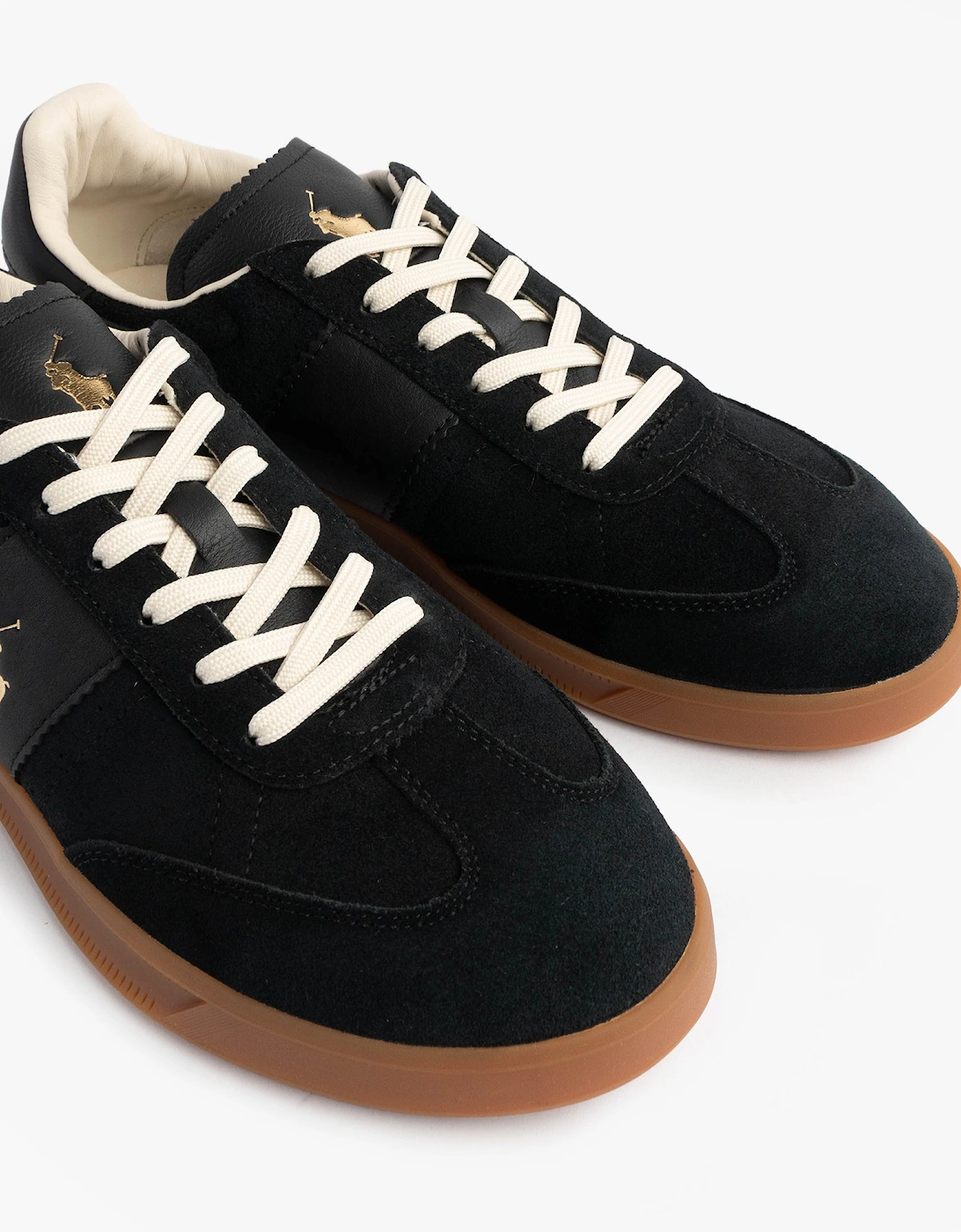 Heritage Aera Mens Lace Up Suede Trainer Black