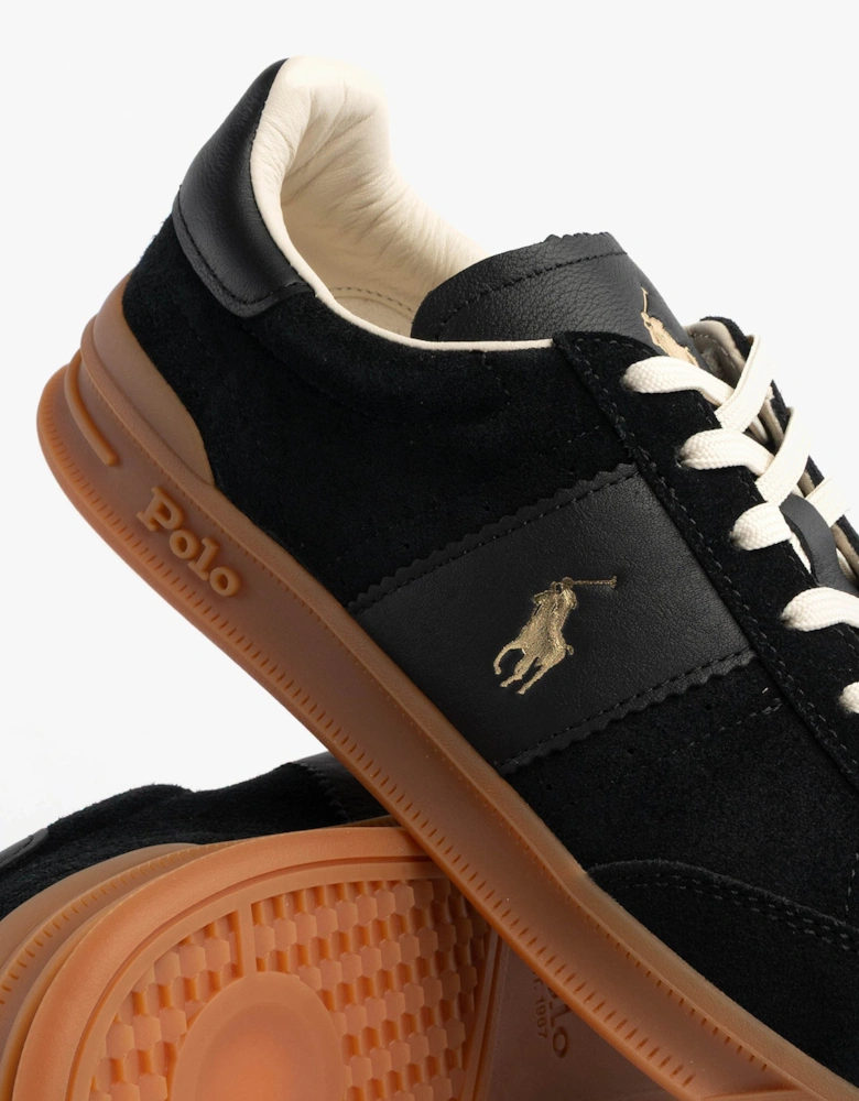 Heritage Aera Mens Lace Up Suede Trainer Black
