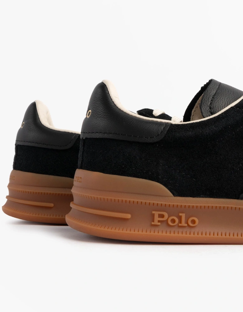 Heritage Aera Mens Lace Up Suede Trainer Black