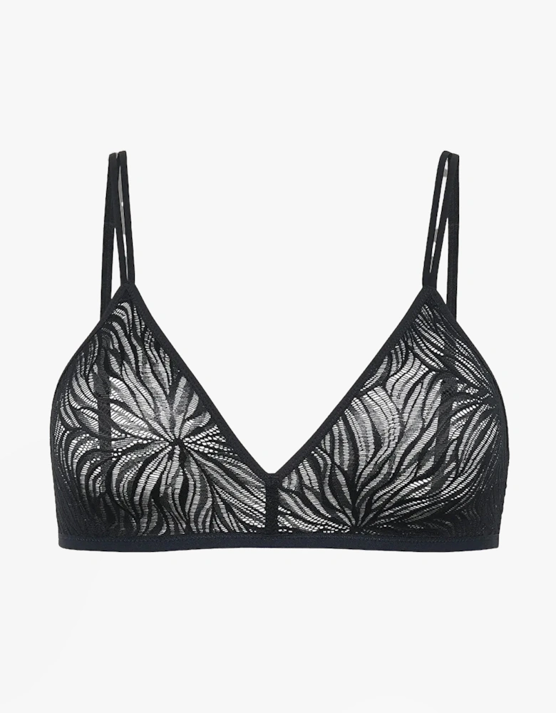 UNLINED TRIANGLE Womens Lace Bra Black