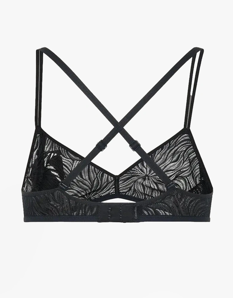 UNLINED TRIANGLE Womens Lace Bra Black