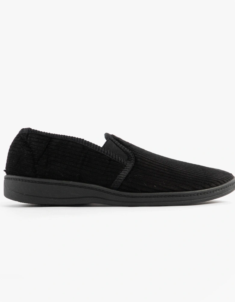 Jo & Joe HARRY Mens Full Slippers Black