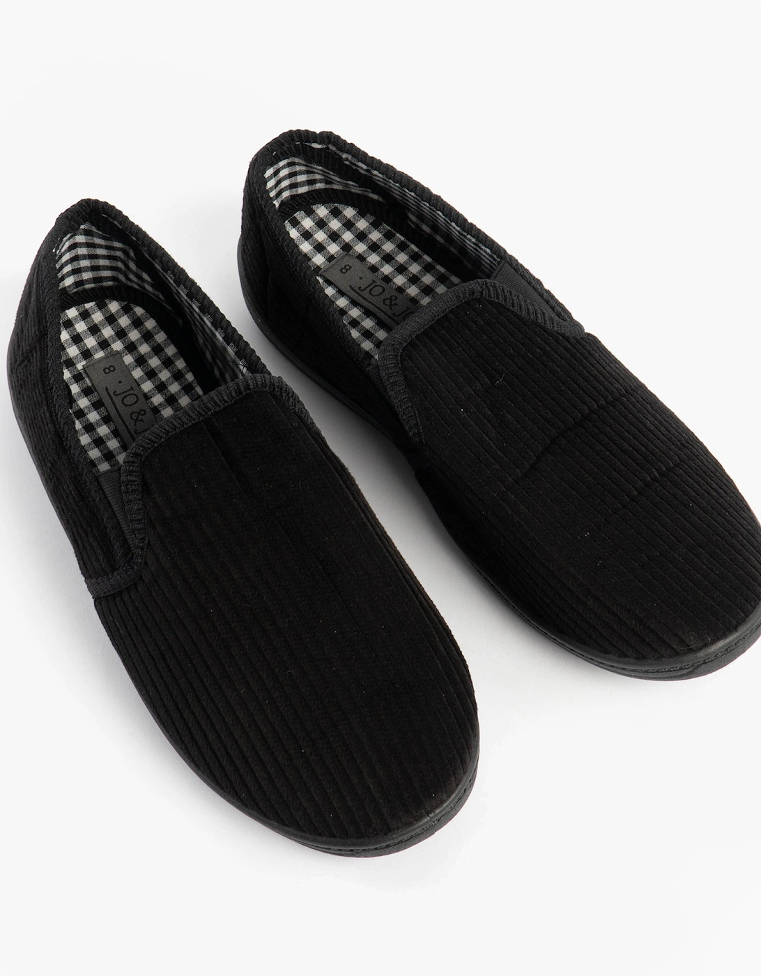 Jo & Joe HARRY Mens Full Slippers Black