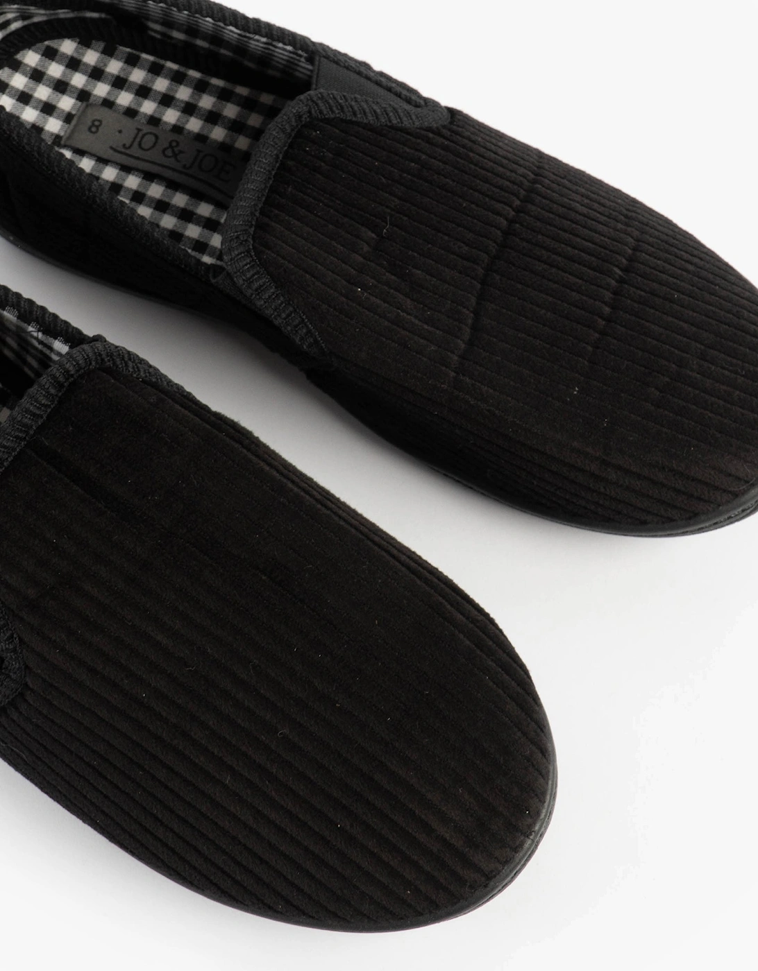 Jo & Joe HARRY Mens Full Slippers Black
