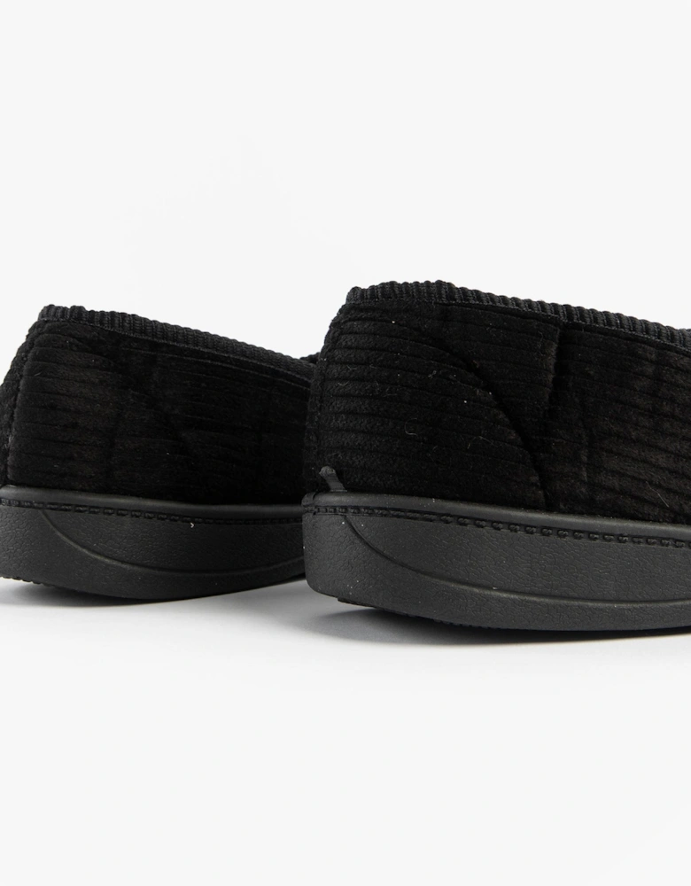 Jo & Joe HARRY Mens Full Slippers Black