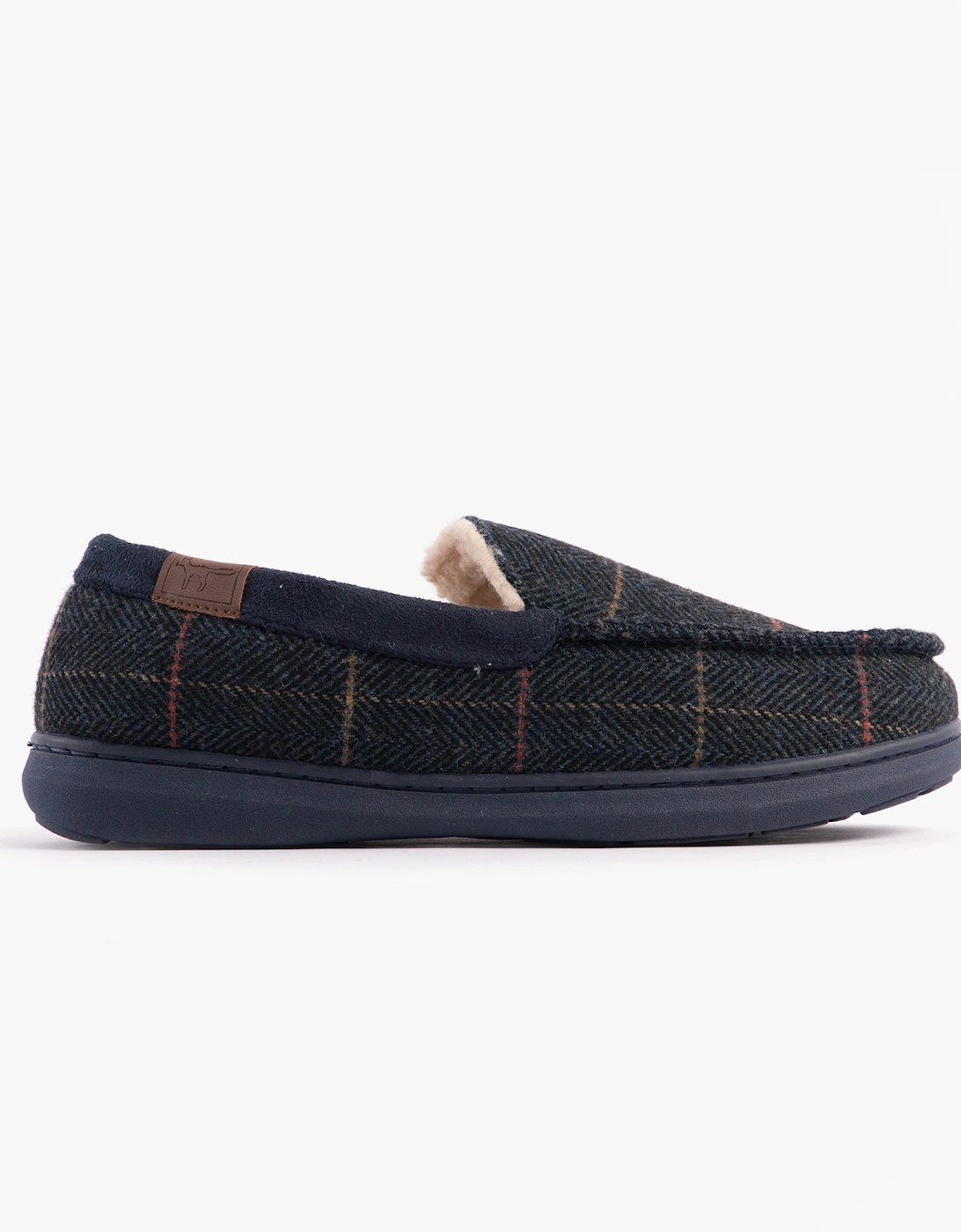 Jo & Joe GLENCOE Mens Moccasin Slippers Navy, 7 of 6
