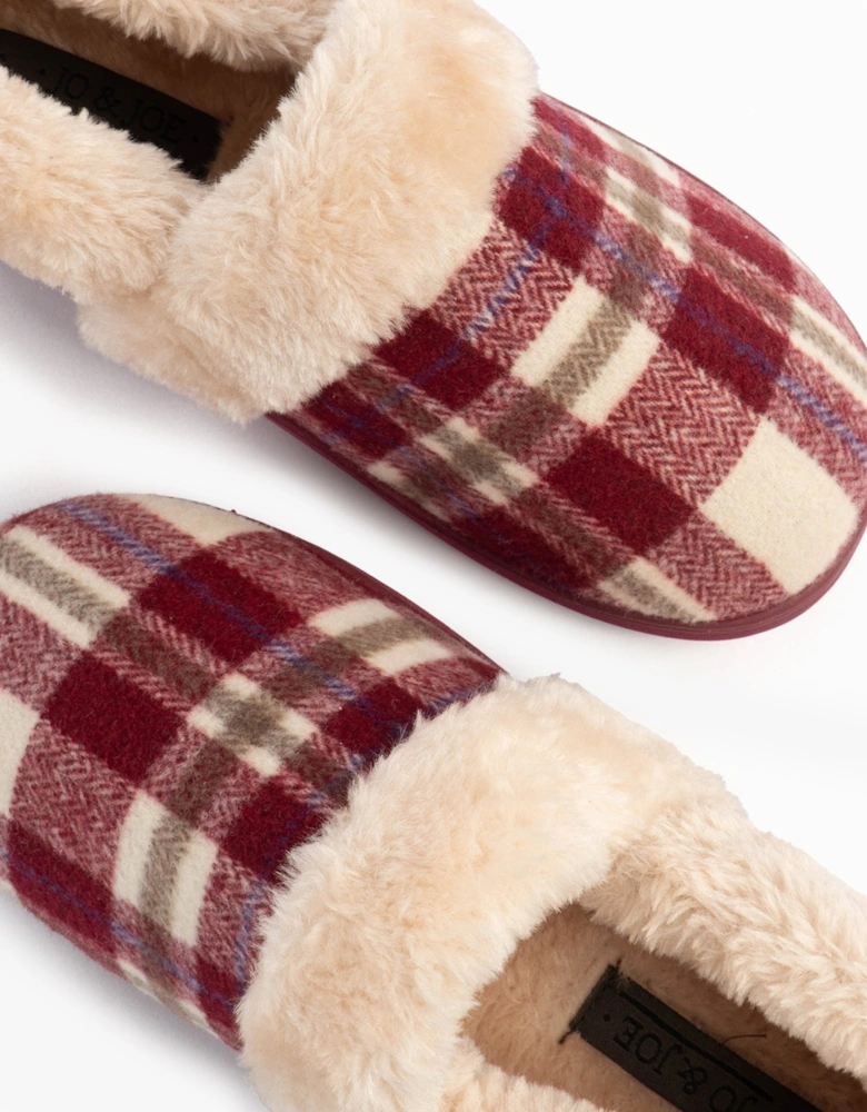 Jo & Joe HERITAGE Womens Full Slippers Cherry