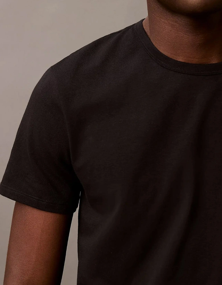 MICRO STRETCH 3 Pack Mens T-Shirts Black