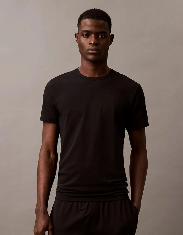 MICRO STRETCH 3 Pack Mens T-Shirts Black