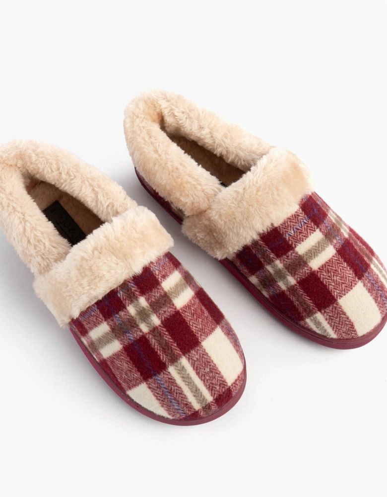 Jo & Joe HERITAGE Womens Full Slippers Cherry
