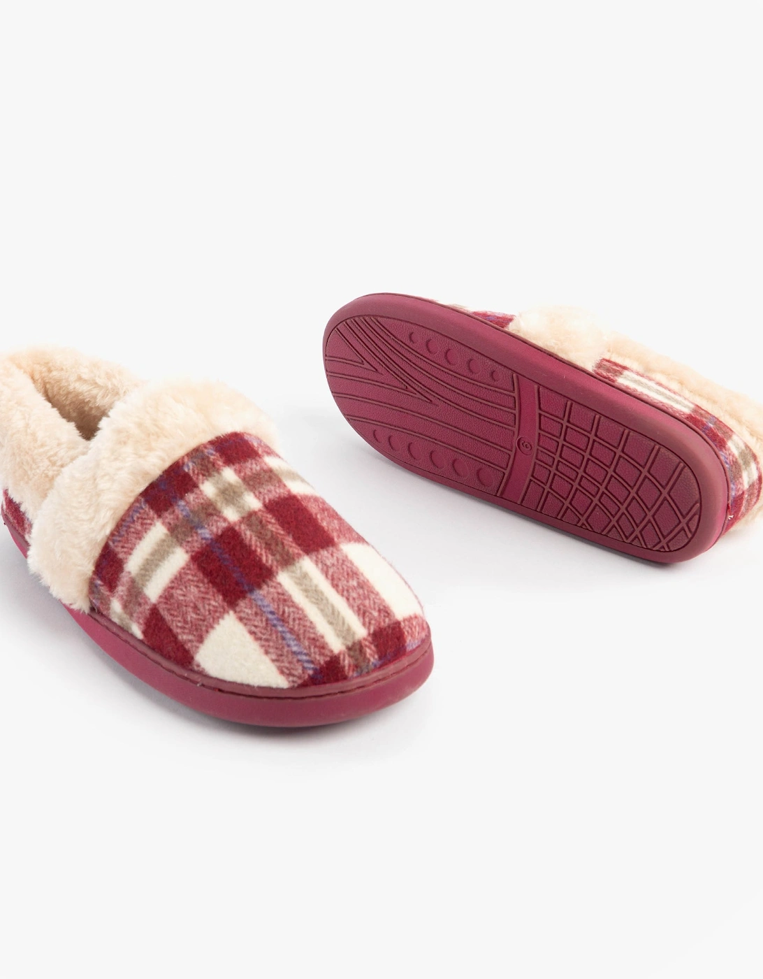 Jo & Joe HERITAGE Womens Full Slippers Cherry