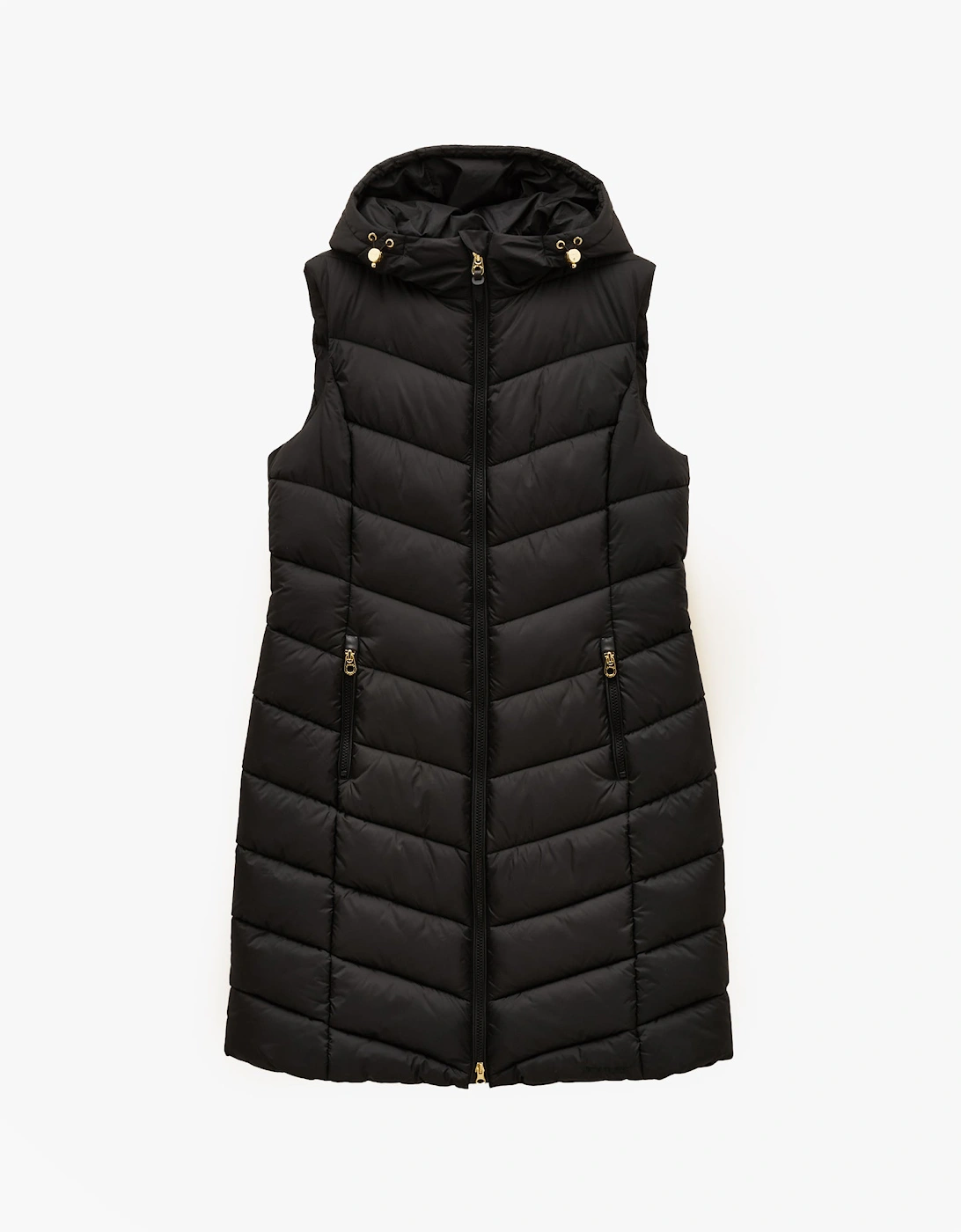 Moorsdale Womens Longline Showerproof Padded Gilet Black, 7 of 6