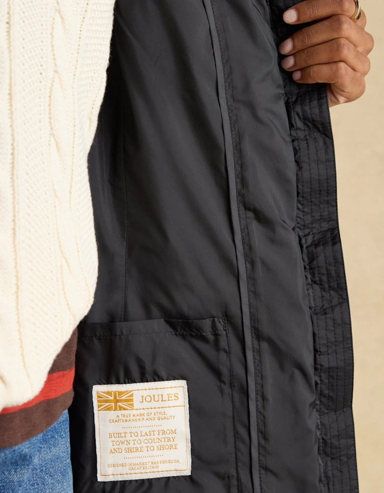Moorsdale Womens Longline Showerproof Padded Gilet Black