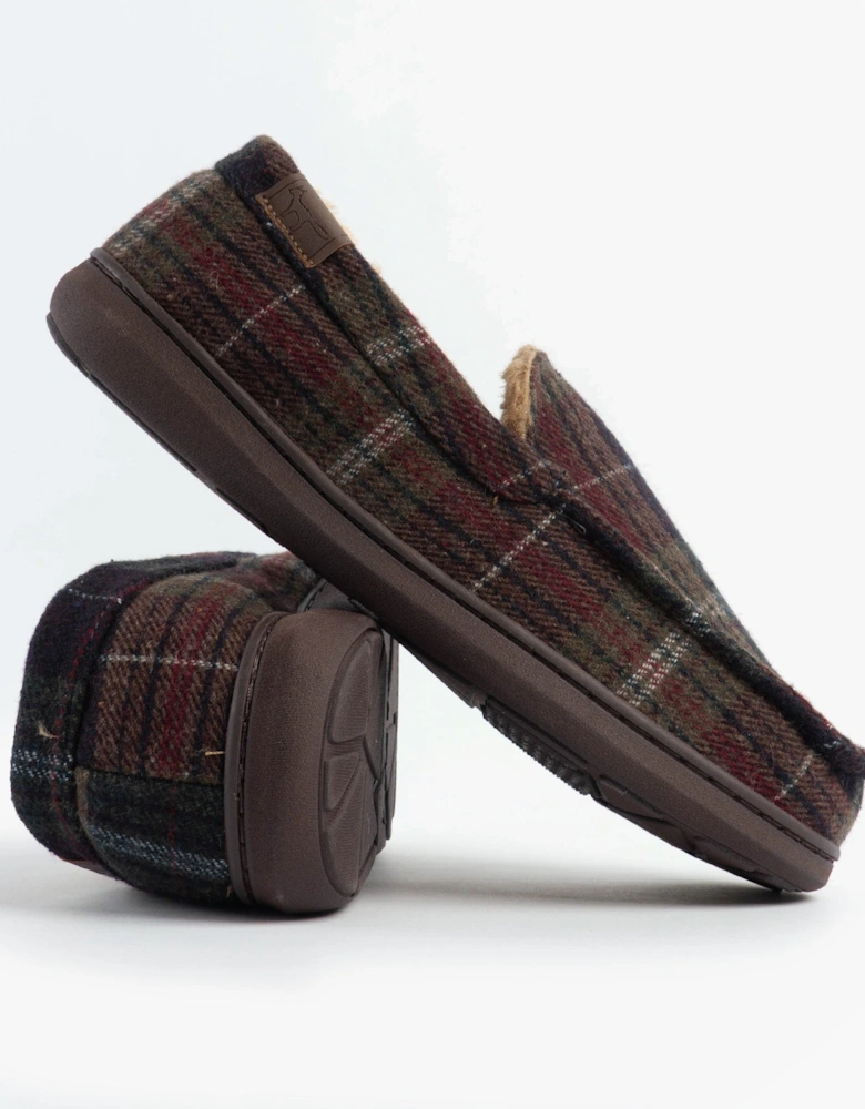 Jo & Joe GLENDALE Mens Moccasin Slippers Brown