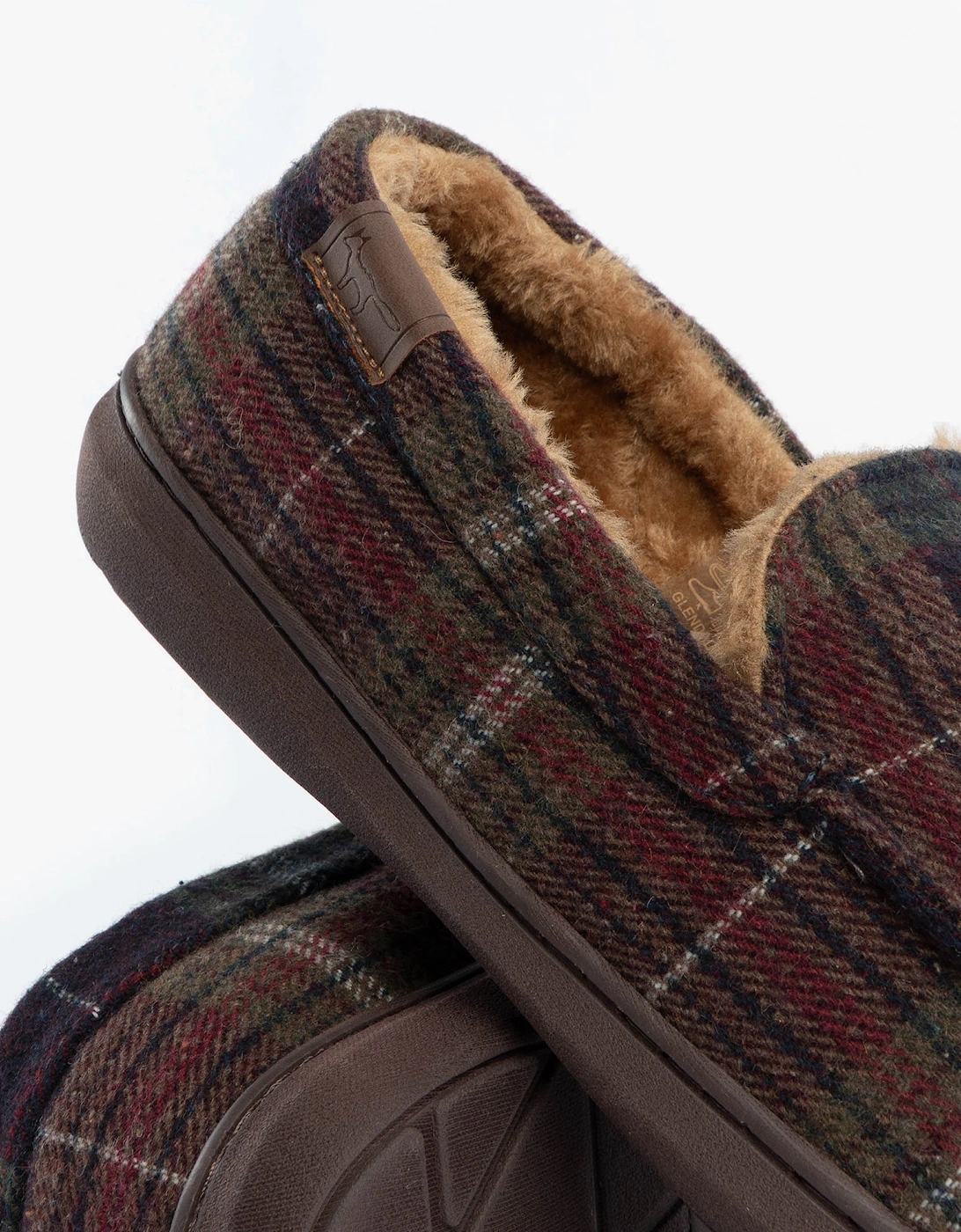 Jo & Joe GLENDALE Mens Moccasin Slippers Brown