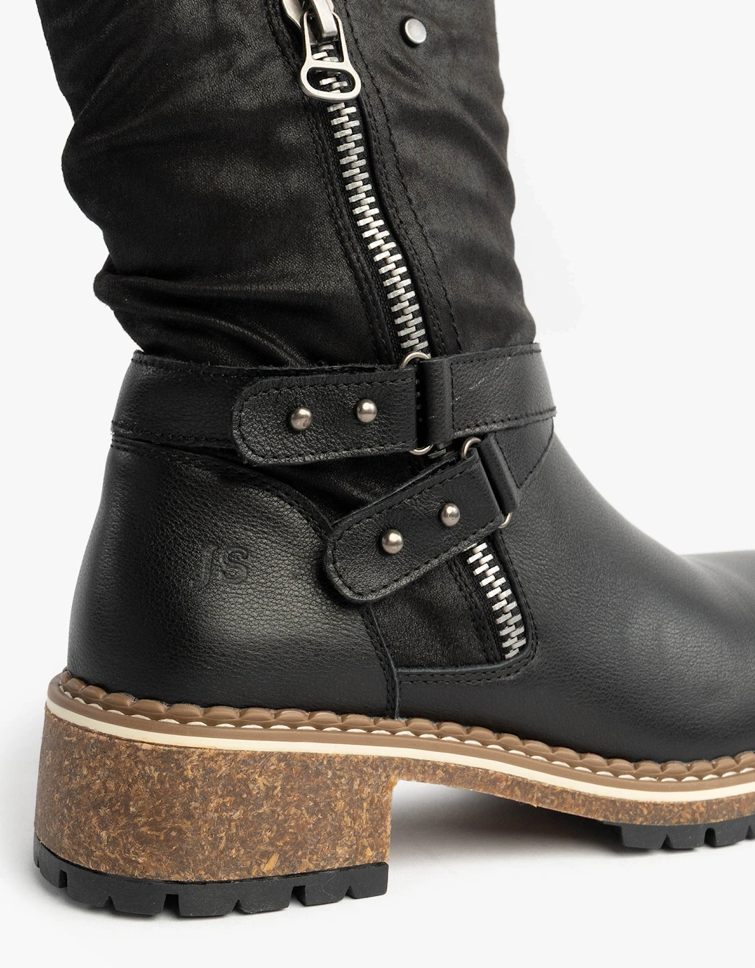 WAYLYNN 13 Womens Biker Boots Black