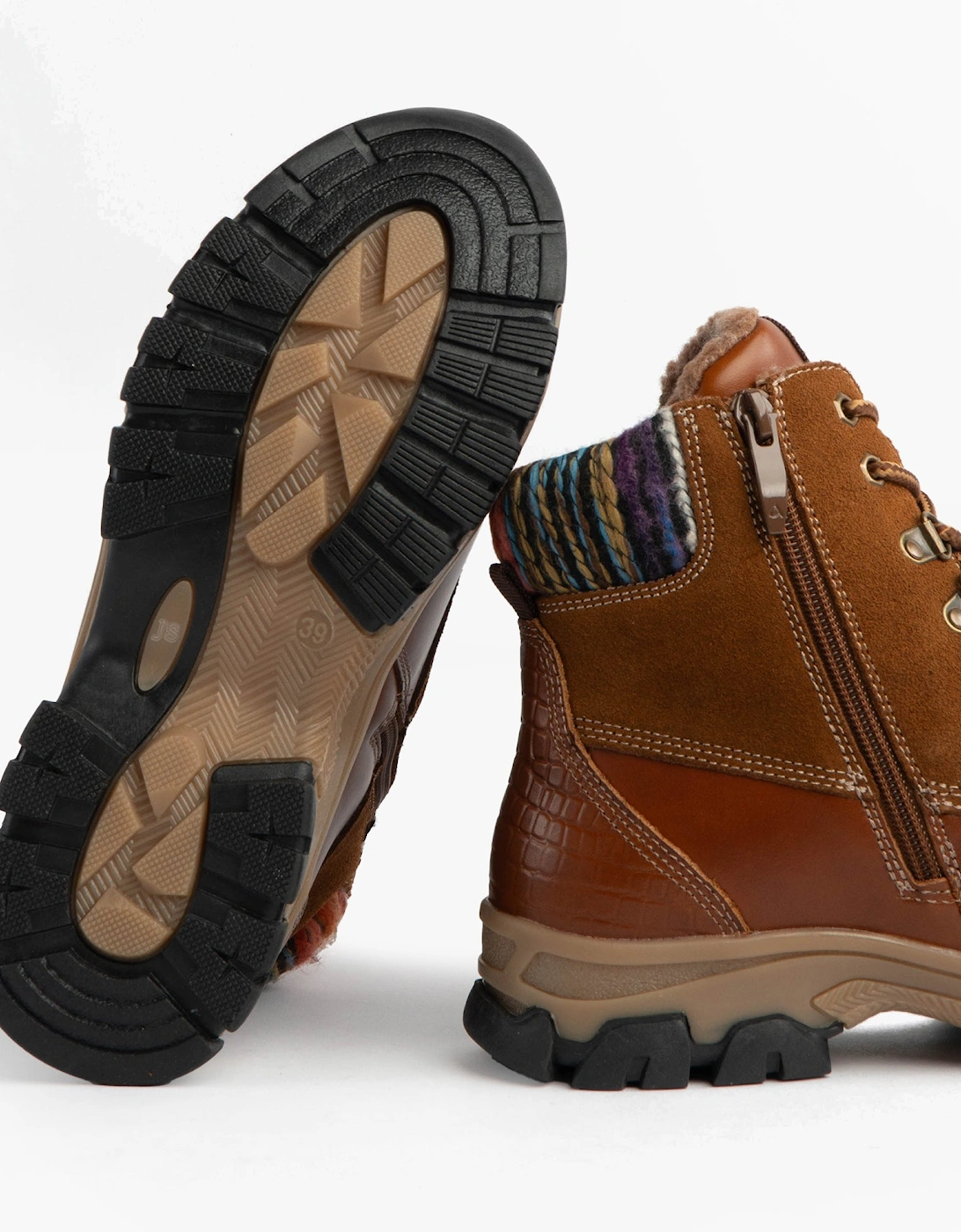 WYNTER 02 Womens Waterproof Lace Up Boots Brandy