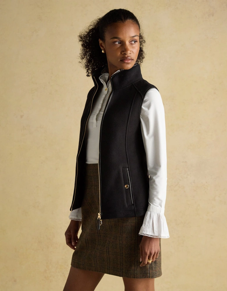 HERITAGE Womens Fleece Gilet Black