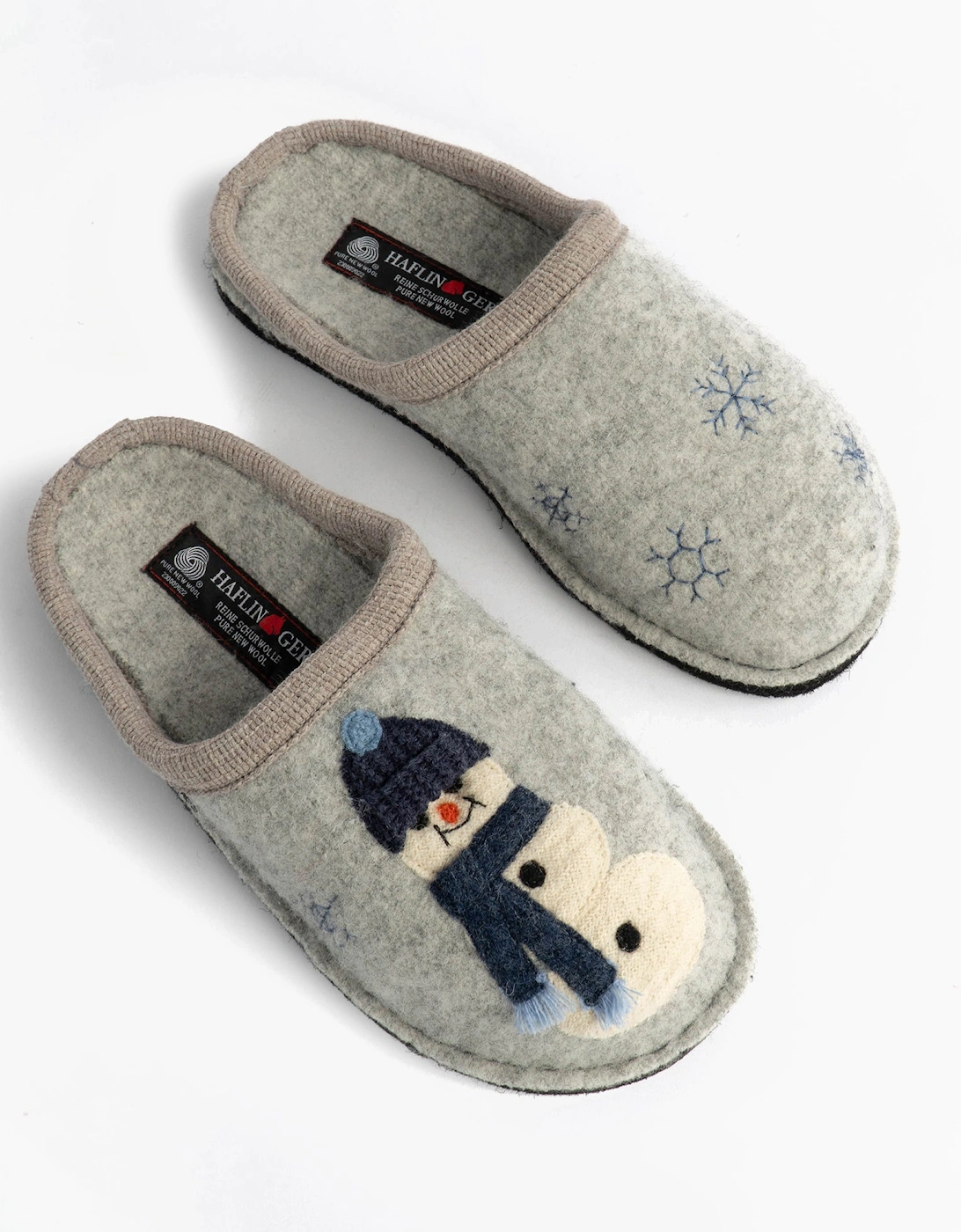 OLAF Womens Snowman Mule Slippers Light Grey
