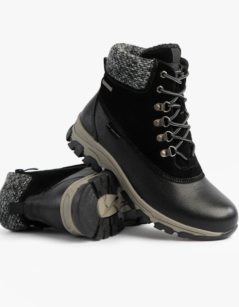 WYNTER 02 Womens Waterproof Lace Up Boots Black