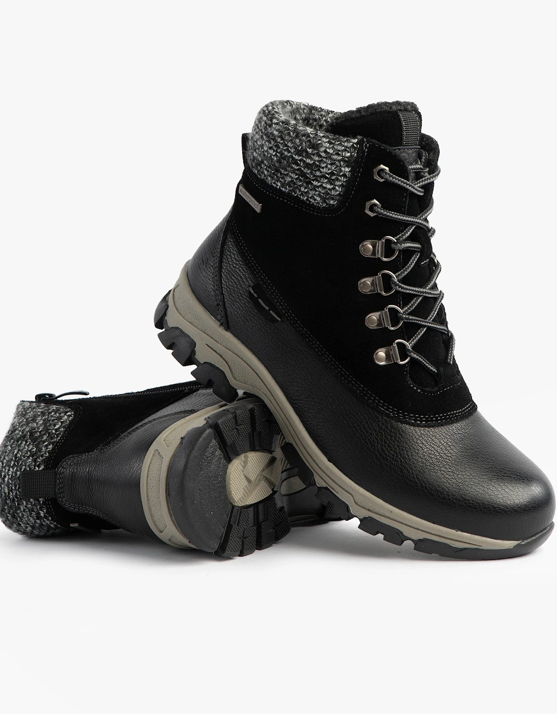 WYNTER 02 Womens Waterproof Lace Up Boots Black