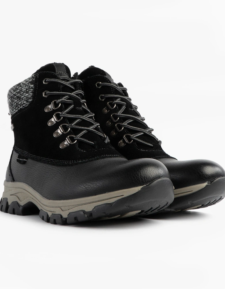 WYNTER 02 Womens Waterproof Lace Up Boots Black